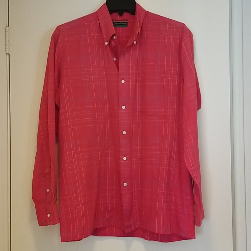 Churchill Downs Button Down Dress Shirt Red Large